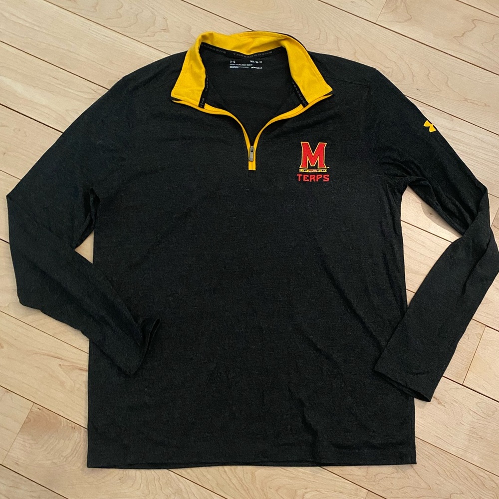 Under Armour University of Maryland Men's Black Quarter Zip Size M